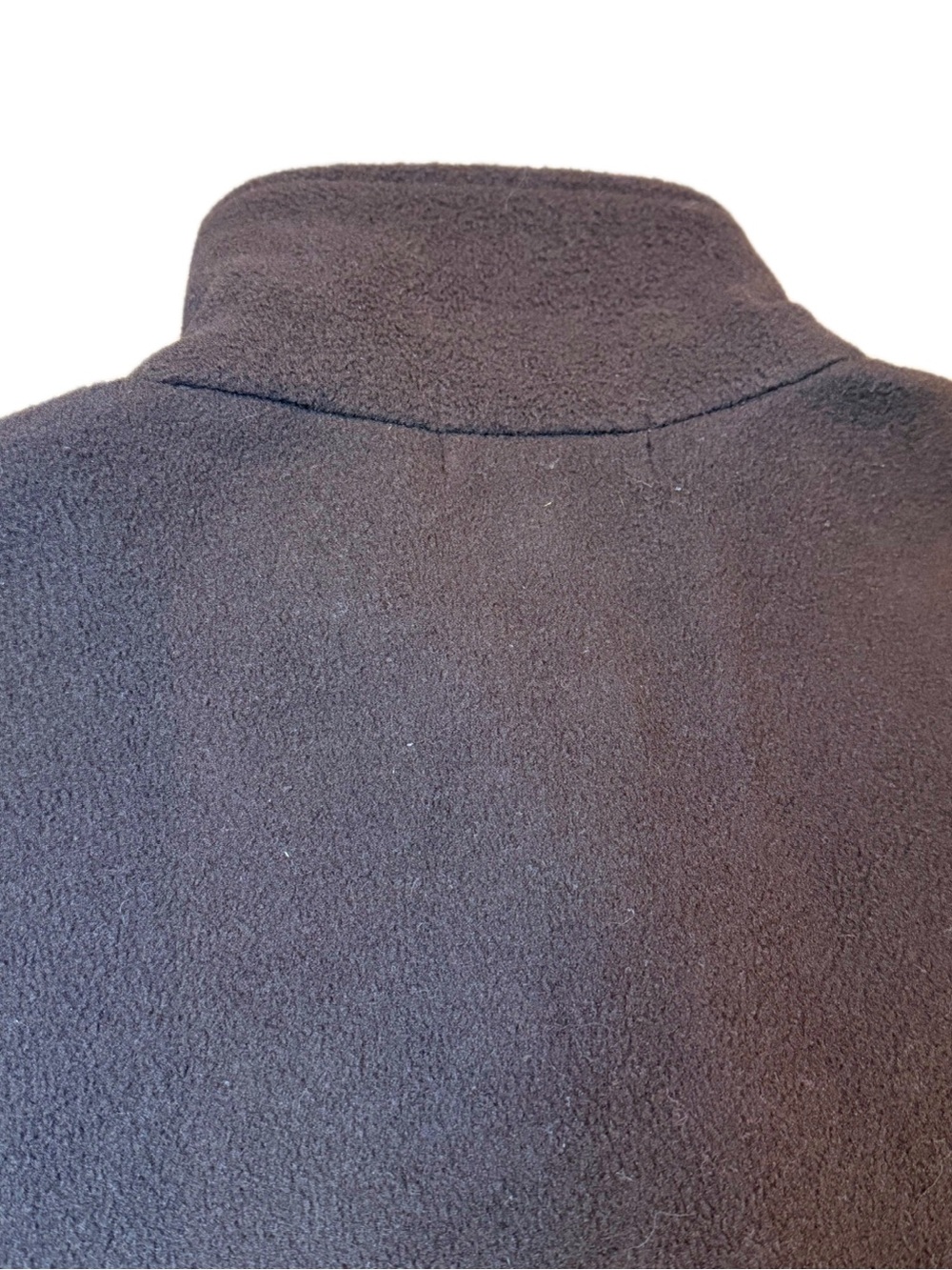 Leslie Fay Dark Brown Pea Coat with Yellow & Cream Leaf Appliqués - Picture 10 of 10
